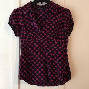 International Concepts Polka Dot Silk Blouse Sz 6